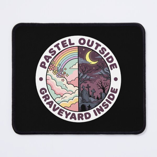 Item preview, Pastel Outside, Graveyard Inside — Split Goth Art designed and sold by TheCalmEdit.