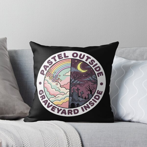 Item preview, Pastel Outside, Graveyard Inside — Split Goth Art designed and sold by TheCalmEdit.