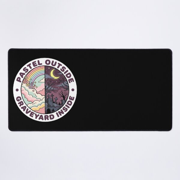 Item preview, Pastel Outside, Graveyard Inside — Split Goth Art designed and sold by TheCalmEdit.