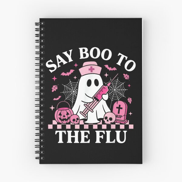 Item preview, Say Boo to The Flu Funny Nurse Ghost Halloween Vaccine designed and sold by YubitaLeLe.