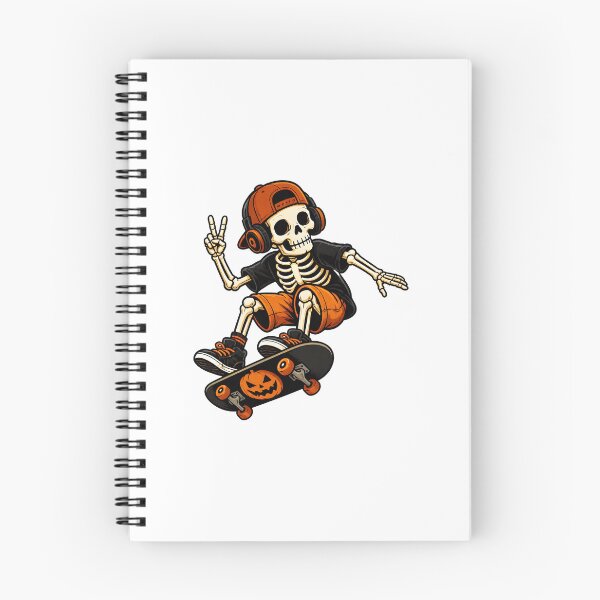 Item preview, Skeleton Skateboarding Wearing headphones Halloween Funny designed and sold by Dmo3HarkoArt.