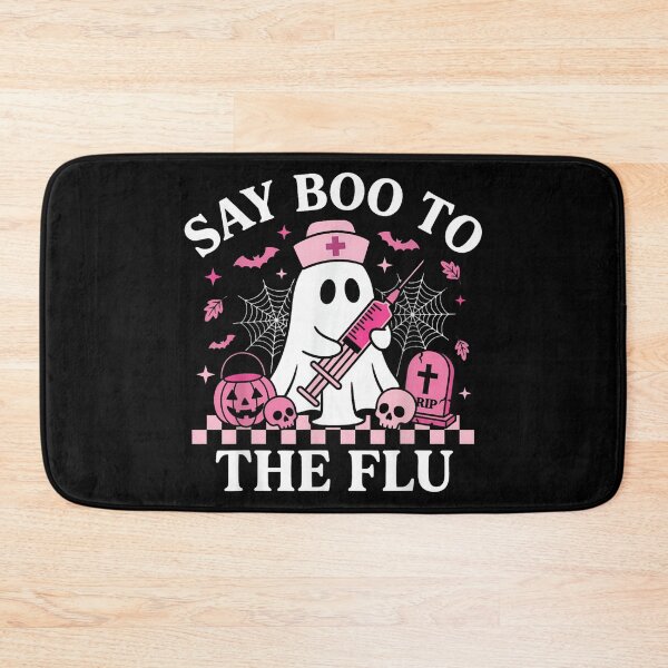 Item preview, Say Boo to The Flu Funny Nurse Ghost Halloween Vaccine designed and sold by YubitaLeLe.