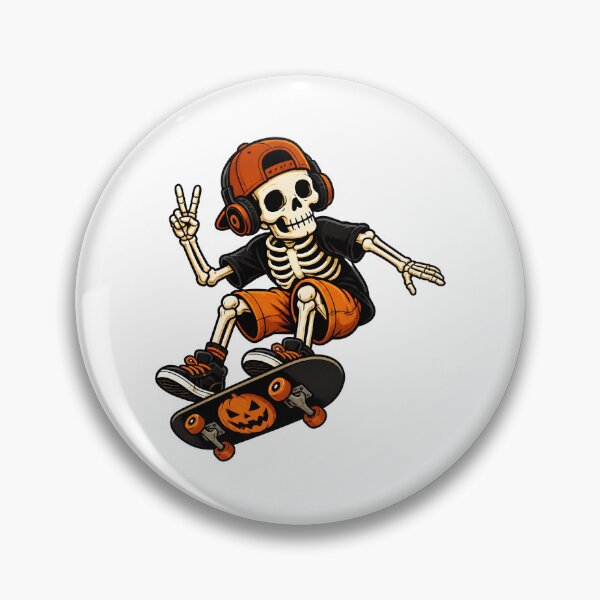 Item preview, Skeleton Skateboarding Wearing headphones Halloween Funny designed and sold by Dmo3HarkoArt.