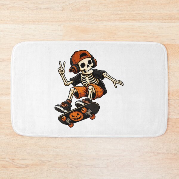 Item preview, Skeleton Skateboarding Wearing headphones Halloween Funny designed and sold by Dmo3HarkoArt.