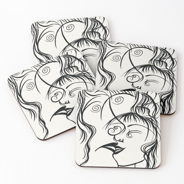 Item preview, Drawn Togeteer - Line Art Faces designed and sold by photossmirnov.