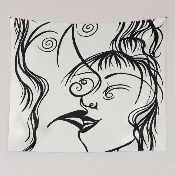 Item preview, Drawn Togeteer - Line Art Faces designed and sold by photossmirnov.