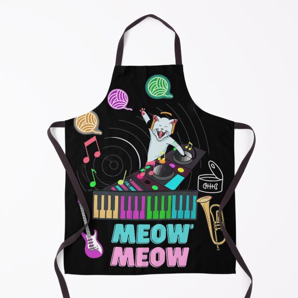 Item preview, DJ Cat MEOW MEOW Music Party Playful Cute Character Art designed and sold by Myrtiowski.