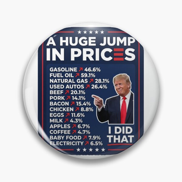 Item preview, A Huge Jump In Prices I Did That Trump Inflation Parody Grocery Gas Station Bumper Graphic    designed and sold by raedattia.