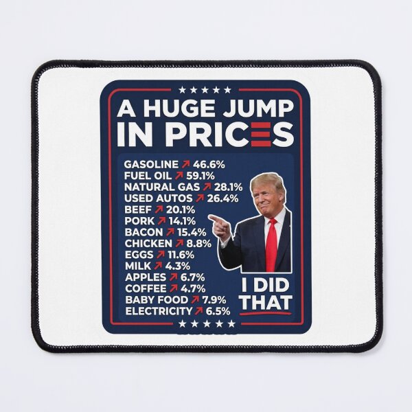 Item preview, A Huge Jump In Prices I Did That Trump Inflation Parody Grocery Gas Station Bumper Graphic designed and sold by raedattia.