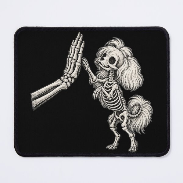 Item preview, Bone to Be Wild – Skeletal Maltese High Five designed and sold by NomadIdeasCo.