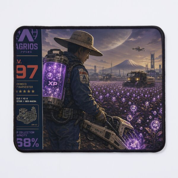 Item preview, XP Harvester – Futuristic Gaming Farm designed and sold by Echo Trend Prints.
