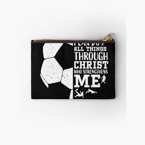 Aperçu de l'œuvre Football chrétien : Foi, Illustration, Verset biblique, Philippiens 4:13, Performance pour hommes et femmes créée et vendue par AmyCasper2.
