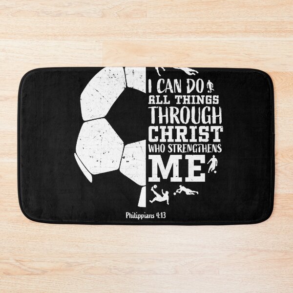 Item preview, Christian Soccer Faith Graphic Bible Verse Philippians 413 Performance For Men Women designed and sold by AmyCasper2.