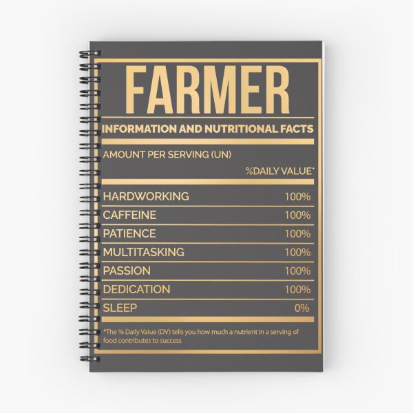 Item preview, Funny Farmer Nutrition Label Design in Gold - Humorous Agriculture Graphic designed and sold by PegaGamer.