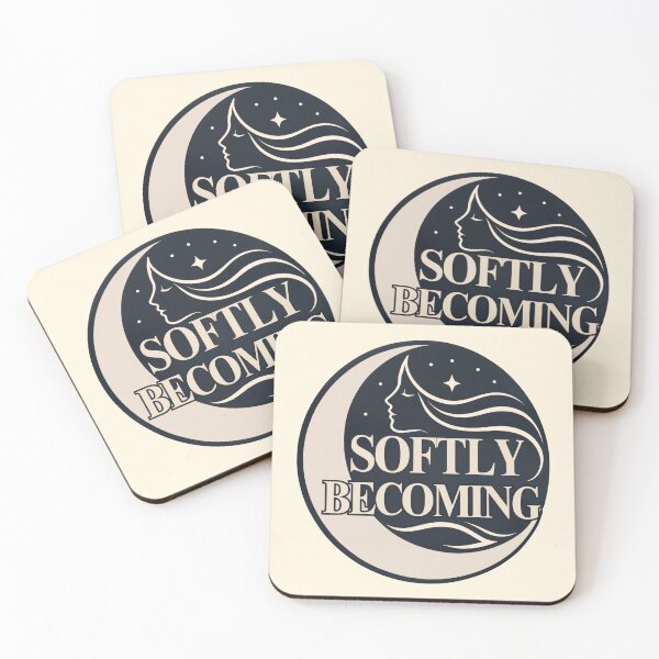 Item preview, Softly Becoming Feminine Growth Spiritual Quote designed and sold by CosmicQuietStudio.