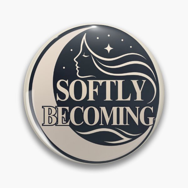 Item preview, Softly Becoming Feminine Growth Spiritual Quote designed and sold by CosmicQuietStudio.