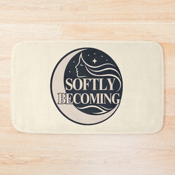Item preview, Softly Becoming Feminine Growth Spiritual Quote designed and sold by CosmicQuietStudio.