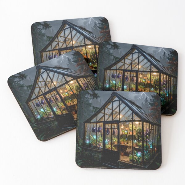 Item preview, Whimsical Apothecary Greenhouse - Cozy Witchcore Art designed and sold by Vhelir-Art.