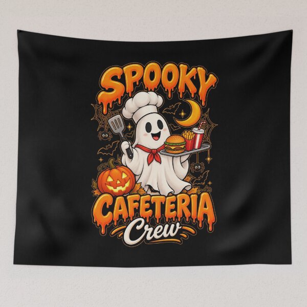 Item preview, Spooky Cafeteria Crew Ghost Lunch Lady Halloween School designed and sold by Whirx.