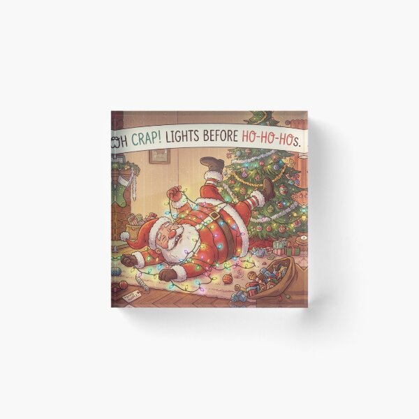 Artikelvorschau, Oh Mist, Lichter vor Ho Ho Hos! Lustiger Weihnachtsmann-Humor entworfen und verkauft von CreativeNest Prints.