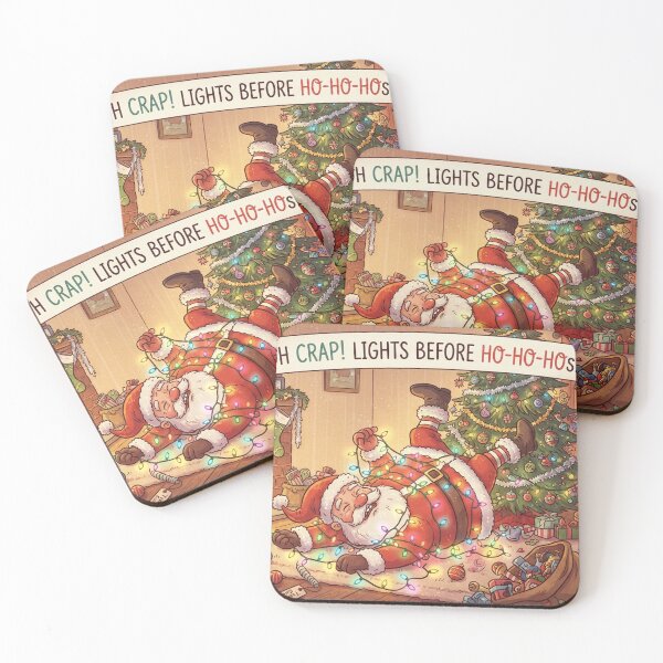 Item preview, Oh Crap Lights Before Ho Ho Hos Funny Santa Christmas Humor designed and sold by CreativeNest Prints.