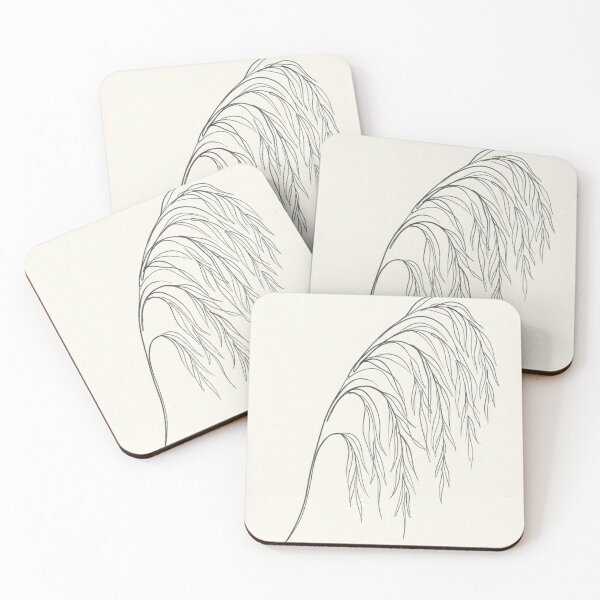 Item preview, Curved Willow Branch Line Art | Minimalist Charcoal Botanical Print (line art) designed and sold by Zaramodo.