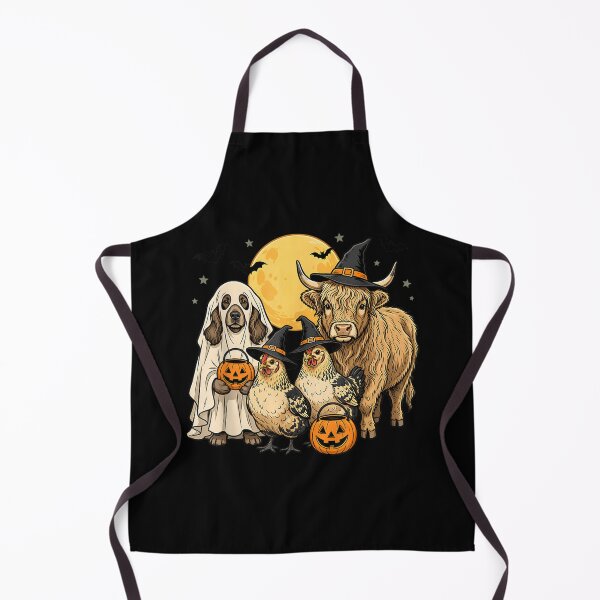 Item preview, Halloween Animals Trick or Treat Highland Cow, Dog, Chickens designed and sold by YubitaLeLe.