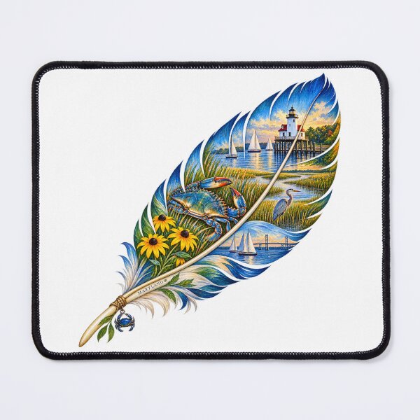 Item preview, Maryland Chesapeake Feather designed and sold by Whimspired By Paxx.