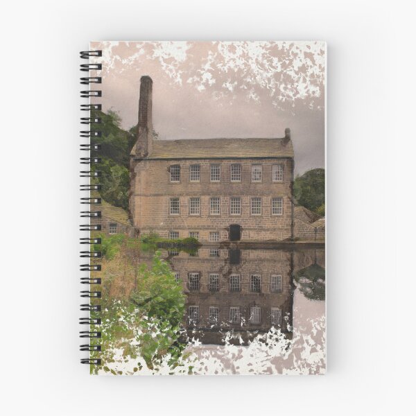 Item preview, Vintage Gibson Mill Art, Hardcastle Crags Yorkshire Mill Reflection designed and sold by ArtworkNorth.