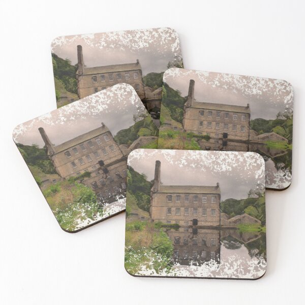 Item preview, Vintage Gibson Mill Art, Hardcastle Crags Yorkshire Mill Reflection designed and sold by ArtworkNorth.