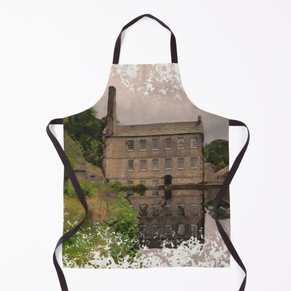 Item preview, Vintage Gibson Mill Art, Hardcastle Crags Yorkshire Mill Reflection designed and sold by ArtworkNorth.