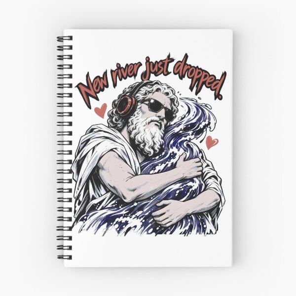 Item preview, New River Just Dropped designed and sold by Cute & Funny Hand-Drawn Prints | Happy Doodle Friends Shop.