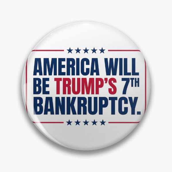 Item preview, America Will Be Trumps 7th Bankruptcy Bold Anti MAGA Political Bumper Slogan Graphic    designed and sold by raedattia.
