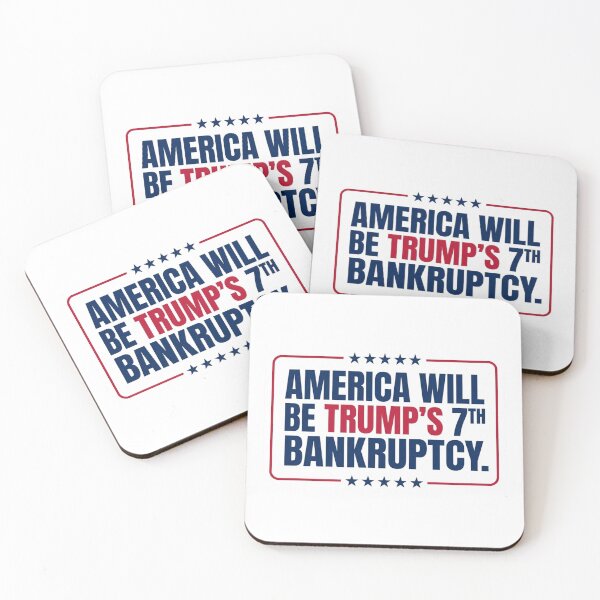 Item preview, America Will Be Trumps 7th Bankruptcy Bold Anti MAGA Political Bumper Slogan Graphic    designed and sold by raedattia.