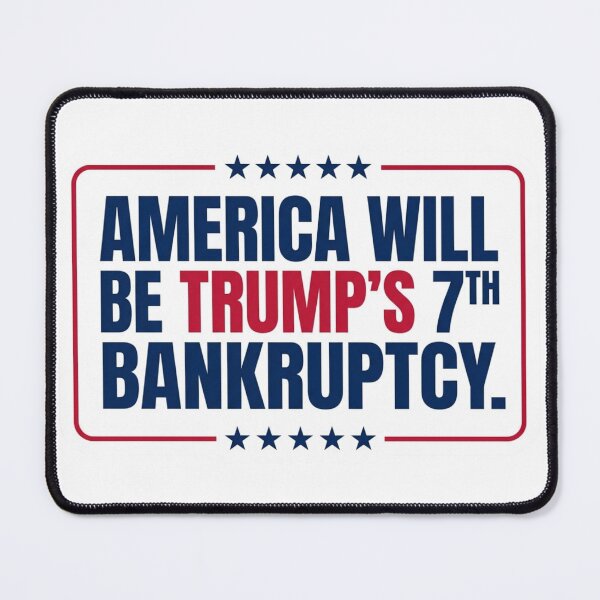 Item preview, America Will Be Trumps 7th Bankruptcy Bold Anti MAGA Political Bumper Slogan Graphic designed and sold by raedattia.