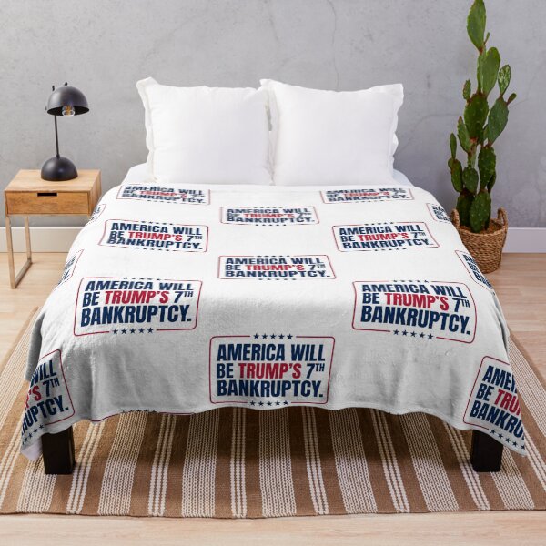 Item preview, America Will Be Trumps 7th Bankruptcy Bold Anti MAGA Political Bumper Slogan Graphic    designed and sold by raedattia.