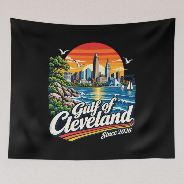 Item preview, Gulf of Cleveland Since 2026 Retro Stripe for Men Women T-Shirt – Cleveland Gift, Retro Lake Graphic Tee designed and sold by Trendably.