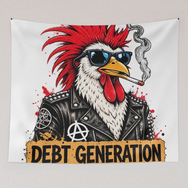 Item preview, Debt Generation Punk Rooster designed and sold by JanRizz.