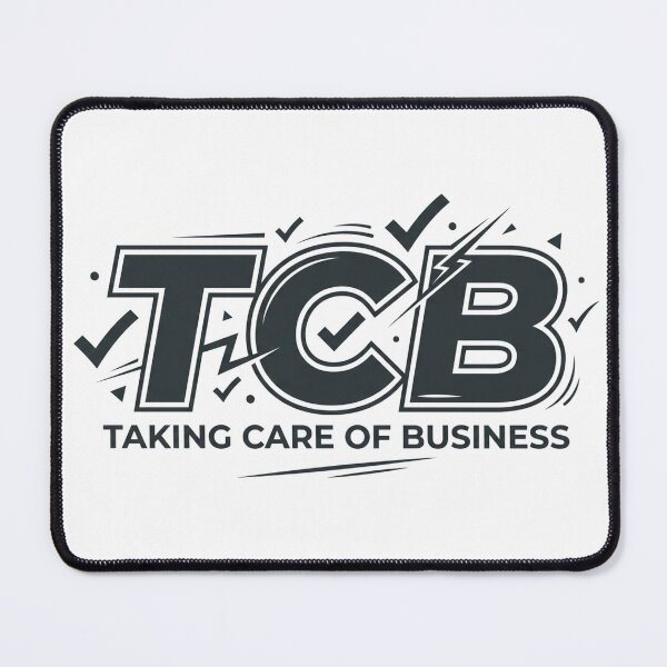 Item preview, TCB Taking Care of Business | Bold Motivational Typography designed and sold by Mathias Yakubu Design.