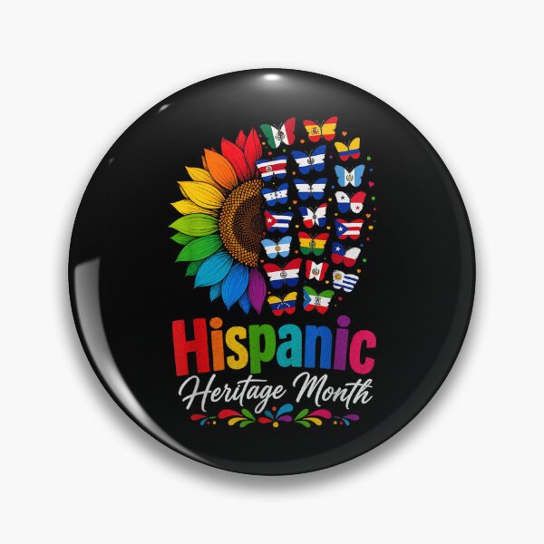 Item preview, Hispanic Heritage Month Sunflower Hispanic Countries Flags designed and sold by DunciOcukino.