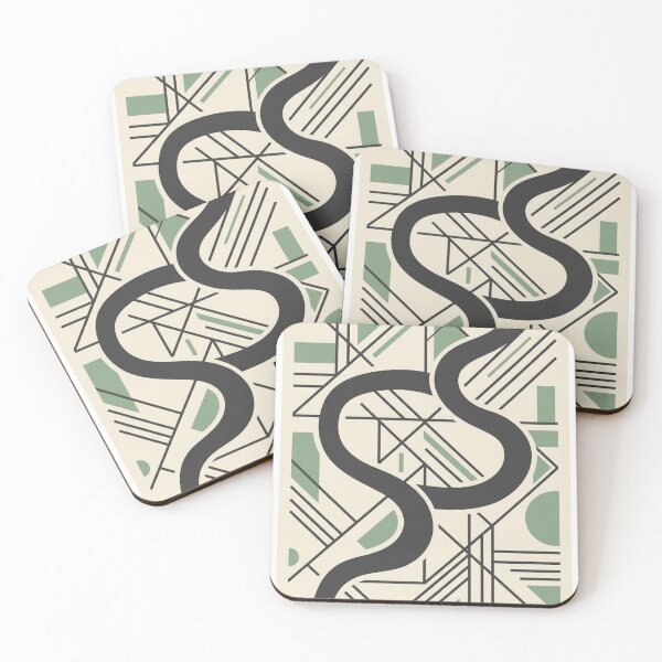 Item preview, Curved Path Composition | Minimalist Japandi Abstract Print designed and sold by Zaramodo.