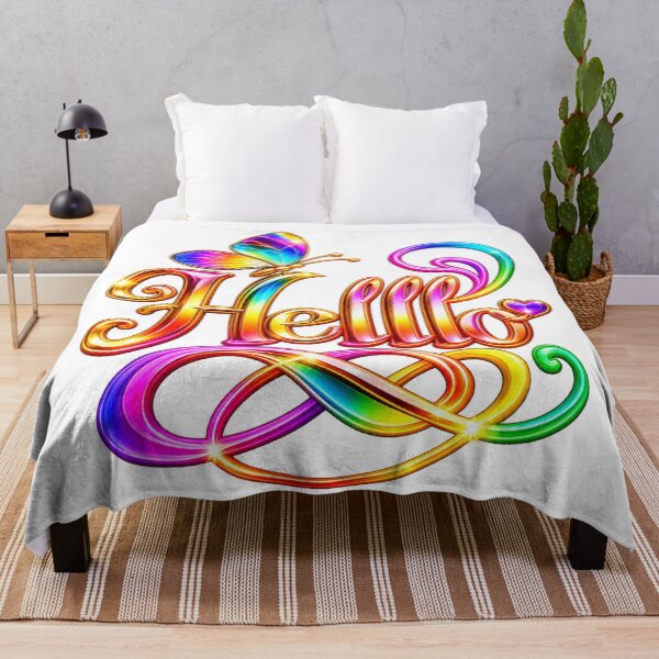 Item preview, Hello Rainbow Butterfly Typography designed and sold by Design Sounds Studio.