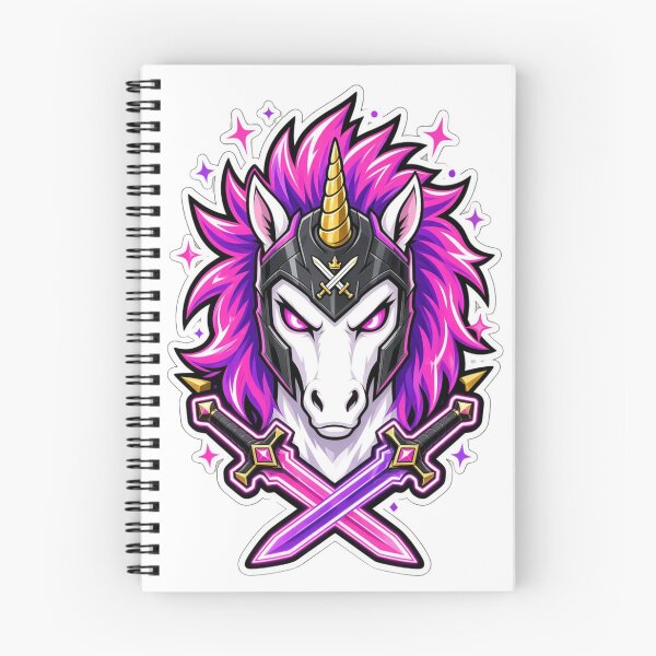 Artikelvorschau, Krieger-Einhorn-Kampfrüstung – Pinkes Neon-Gamer-Maskottchen-Design entworfen und verkauft von VYBEHAUS.