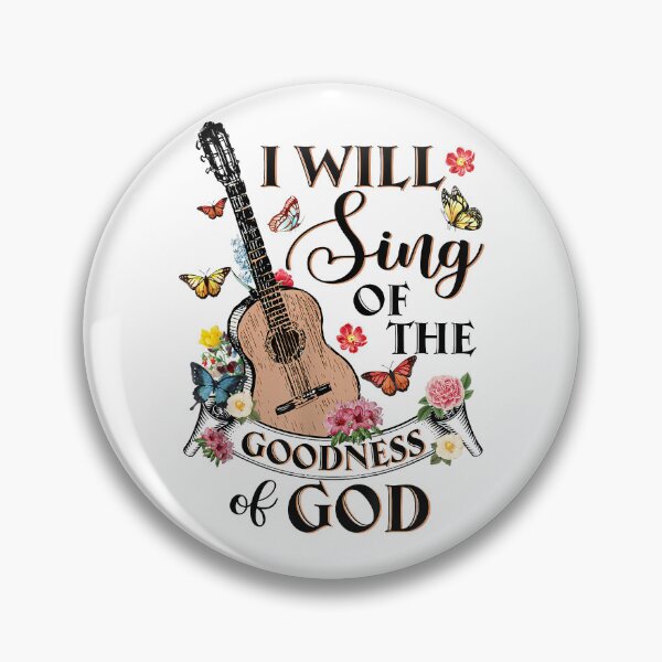 Item preview, I Will Sing of the Goodness of God Floral Guitar designed and sold by ariannagarci.