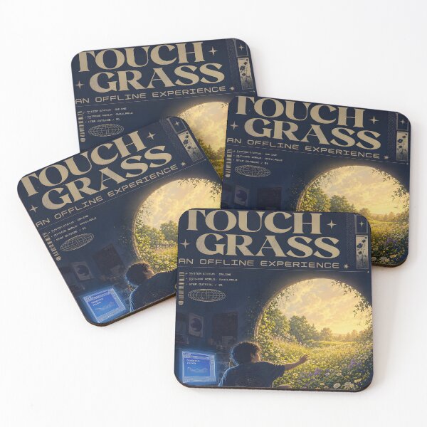 Item preview, Touch Grass – Y2K Digital Detox Experience designed and sold by Echo Trend Prints.