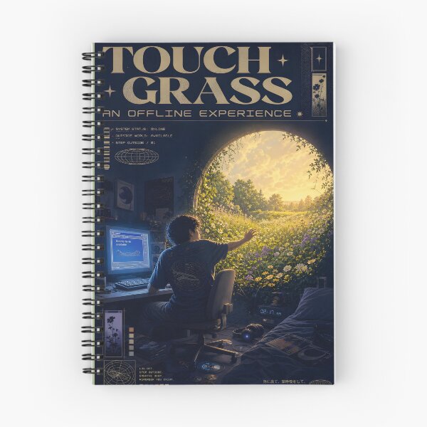 Item preview, Touch Grass – Y2K Digital Detox Experience designed and sold by Echo Trend Prints.