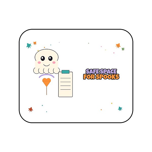 “Safe Space for Spooks†design: halloween Gift for School Counselors, cute kawaii art by Soft Merch