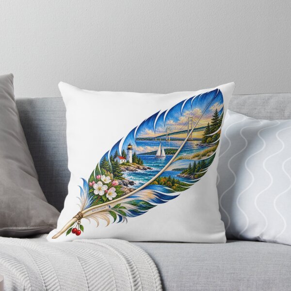 Item preview, Michigan Great Lakes Feather designed and sold by Whimspired By Paxx.
