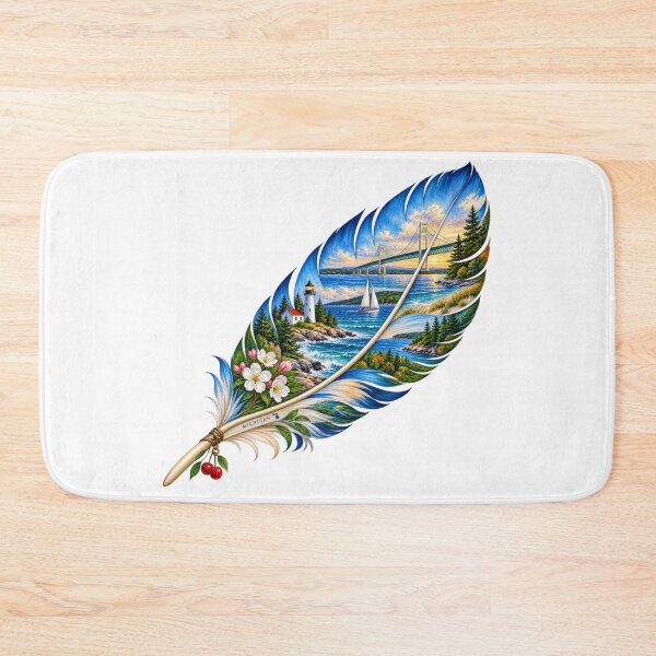 Item preview, Michigan Great Lakes Feather designed and sold by Whimspired By Paxx.