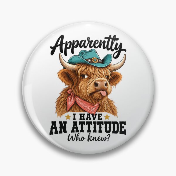 Item preview, Apparently I Have an Attitude Funny Highland Cow designed and sold by roni-harbor.
